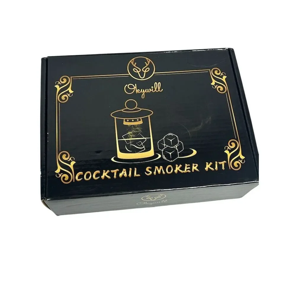 Okywill Cocktail Smoker Kit‎ with 4 Wood Chip Flavors & Instructions